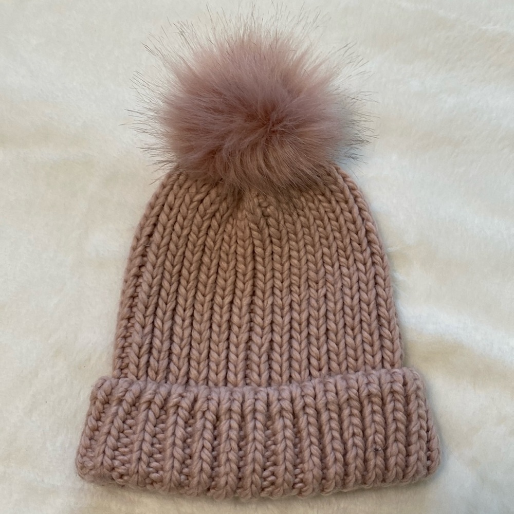 Forever 21 Pink Pom Pom Beanie Small/Medium